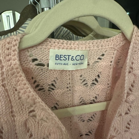 Vintage pink Lace Knit Women's Sweater - Picture 2 of 2